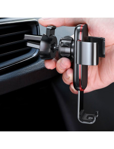 Baseus Metal Age Gravity Car Mount Phone Holder för luftuttag - Grå