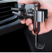 Baseus Metal Age Gravity Car Mount Phone Holder för luftuttag - Grå