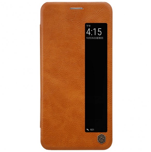 Nillkin Qin S-View Cover Vikbart Fodral Till Huawei P20 - Brun