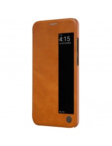 Nillkin Qin S-View Cover Vikbart Fodral Till Huawei P20 - Brun