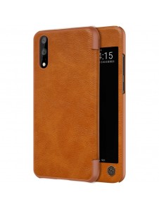 Nillkin Qin S-View Cover Vikbart Fodral Till Huawei P20 - Brun