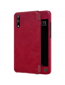 Nillkin Qin S-View Cover Vikbart Fodral Till Huawei P20 - Röd