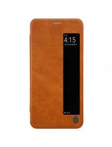 Nillkin Qin S-View Cover Vikbart Fodral Till Huawei P20 Pro - Brun
