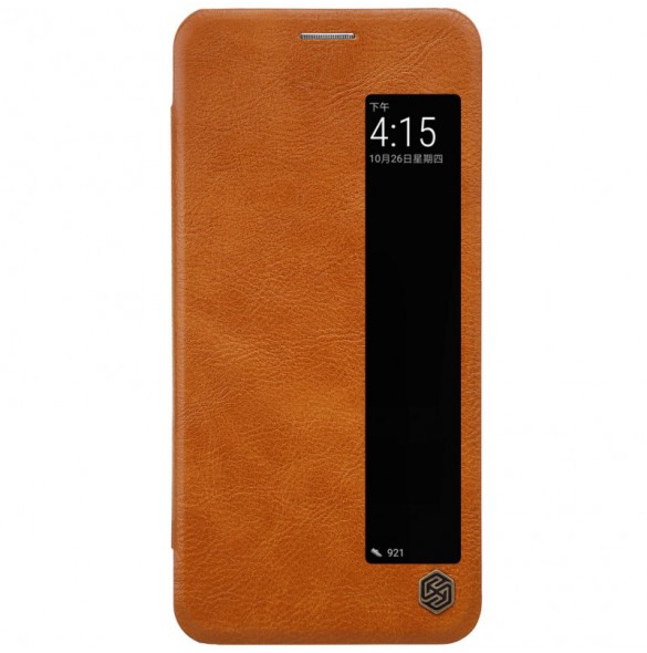 Nillkin Qin S-View Cover Vikbart Fodral Till Huawei P20 Pro - Brun
