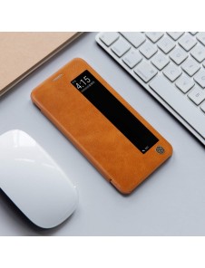 Nillkin Qin S-View Cover Vikbart Fodral Till Huawei P20 Pro - Brun