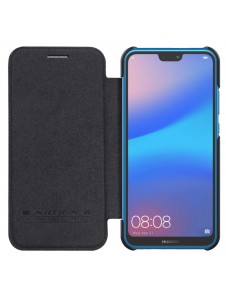 Nillkin Qin S-View Cover Vikbart Fodral Till Huawei P20 Lite - Svart