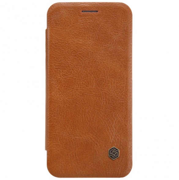 Nillkin Qin S-View Cover Vikbart Fodral Till Huawei P20 Lite - Brun