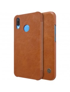 Nillkin Qin S-View Cover Vikbart Fodral Till Huawei P20 Lite - Brun
