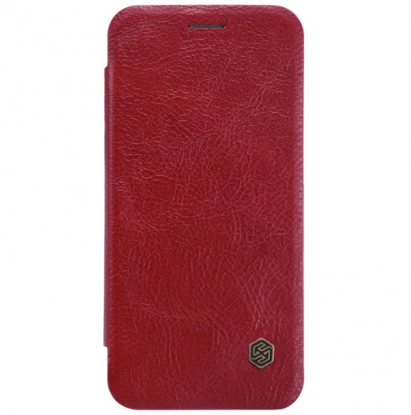Nillkin Qin S-View Cover Vikbart Fodral Till Huawei P20 Lite - Röd