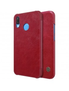 Nillkin Qin S-View Cover Vikbart Fodral Till Huawei P20 Lite - Röd