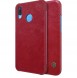 Nillkin Qin S-View Cover Vikbart Fodral Till Huawei P20 Lite - Röd