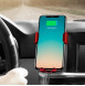 Baseus Trådlös Laddare Gravity Car Mount Telefonfäste Luftventilhållare + Qi Laddare - Röd