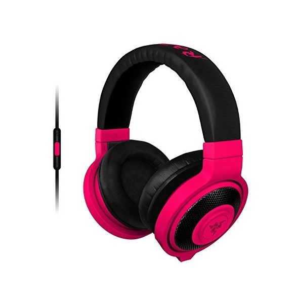 Razer Kraken Mobile - Analoga Gaming och Musikhörlurar Neon Röd
