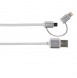 Laddar och synkroniserar alla USB-enheter med Micro USB eller Lightning Connector.
