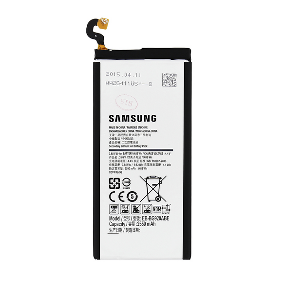 Samsung EB-BG920ABE Batteri Galaxy S6 Li-Ion 2550mAh - Service pack