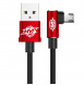 Hållbar USB-kabel med mikro-USB-kontakt i armbågen.