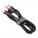 Hållbar USB / Lightning-kabel med nylonfläta.
