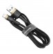 Hållbar USB / Lightning-kabel med nylonfläta.