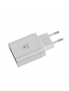 Baseus Mirror Lake Intelligent Resladdare Väggladdare med spännings- / strömdisplay 3x USB 3.4A (CCALL-BH02) - Vit