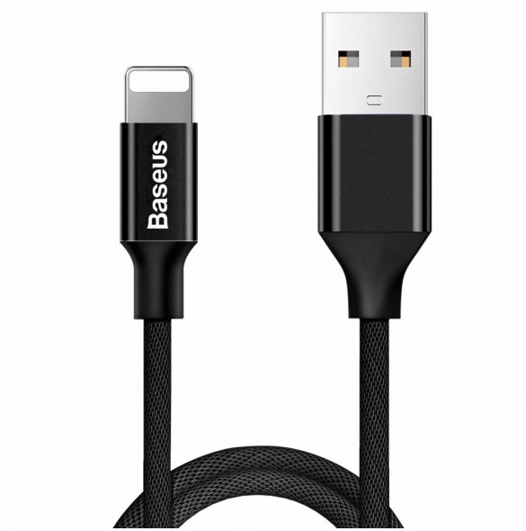 Baseus Yiven USB / Lightning-kabel med materialfläta 1,2M (CALYW-01) - Svart