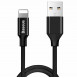 Baseus Yiven USB / Lightning-kabel med materialfläta 1,2M (CALYW-01) - Svart