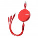 USB Uttagbar laddningskabel med 3 olika pluggar: USB-C / mikro USB / Lightning.