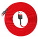 Slitstark USB / mikro USB-kabel med nylonfläta.