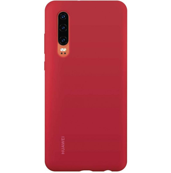 Huawei 51992848 Skyddsväska PU Skal till Huawei P30 - Röd