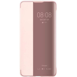 Huawei 51992862 Smart View Flip Cover Bookcase Typfall med Smart Window för Huawei P30 - Rosa
