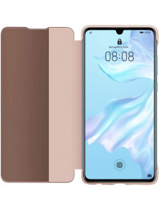Huawei 51992862 Smart View Flip Cover Bookcase Typfall med Smart Window för Huawei P30 - Rosa