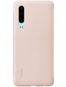 Huawei 51992862 Smart View Flip Cover Bookcase Typfall med Smart Window för Huawei P30 - Rosa