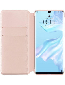 Huawei 51992868 Wallet Cover Bookcase med kortplats för Huawei P30 Pro - Rosa