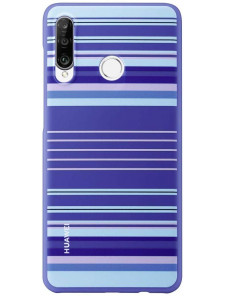 Huawei 51993075 Skyddsväska TPU Skal till Huawei P30 Lite - Blå Lines