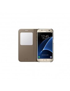 Samsung EF-CG930PFE S-View Case Vikbart Fodral Till Samsung Galaxy S7 - Guld