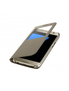 Samsung EF-CG930PFE S-View Case Vikbart Fodral Till Samsung Galaxy S7 - Guld