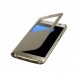 Samsung EF-CG930PFE S-View Case Vikbart Fodral Till Samsung Galaxy S7 - Guld