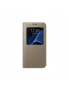 Samsung EF-CG930PFE S-View Case Vikbart Fodral Till Samsung Galaxy S7 - Guld