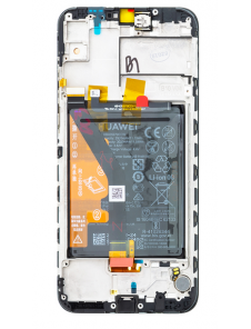 LCD-skärm + beröringsenhet + framsida Huawei Honor 8A - Svart (Service Pack)