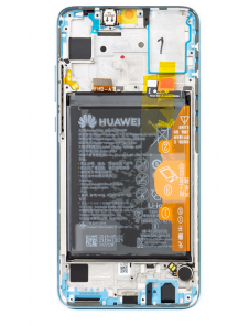 LCD-skärm + Touch Unit + Front Cover Huawei Honor 10 Lite - Himmel blå (Service Pack)