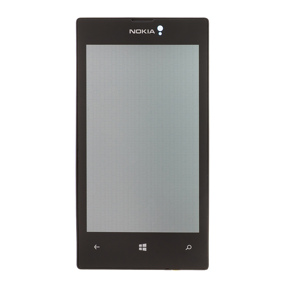 LCD-display + Touch Unit + Front Skal till Nokia Lumia 520 - Svart