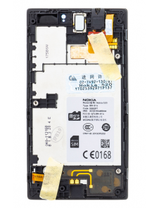 LCD-display + Touch Unit + Front Skal till Nokia Lumia 520 - Svart