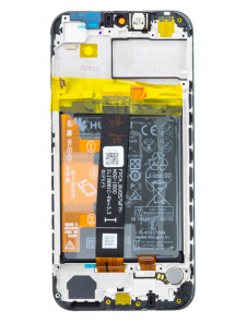 LCD Display + Touch Unit + Fram Skal Huawei Y5 2019 - Svart (Service Pack)