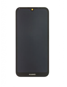 LCD Display + Touch Unit + Fram Skal Huawei Y5 2019 - Svart (Service Pack)