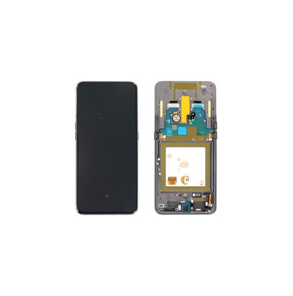 LCD-skärm + Touch Unit Samsung  Galaxy A80 A805F  - Svart (Service Pack)