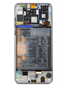 LCD-skärm + beröringsenhet + framsida Huawei P30 Lite - vit (Service Pack)