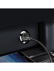 Baseus Grain Billaddare Mini Universal Smart Billaddare 2x USB 3.1A - Vit (CCALL-ML02)