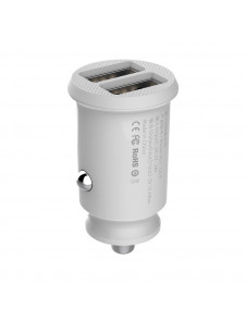 Baseus Grain Billaddare Mini Universal Smart Billaddare 2x USB 3.1A - Vit (CCALL-ML02)