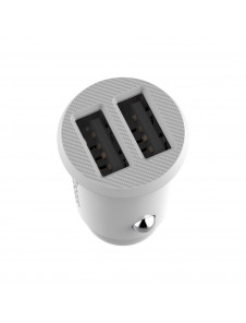 Baseus Grain Billaddare Mini Universal Smart Billaddare 2x USB 3.1A - Vit (CCALL-ML02)