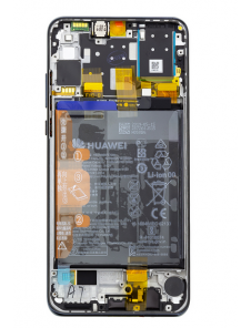 LCD-skärm + pekdon + framsida Huawei P30 Lite - Svart (Service Pack)