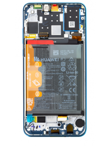 LCD-display + Touch Unit + Framsida Huawei P30 Lite - Blå (Service Pack)